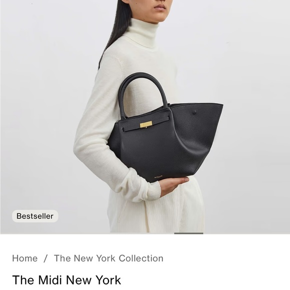 DeMellier Black Midi New York Tote - Picture 6 of 8